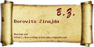 Borovits Zinajda névjegykártya